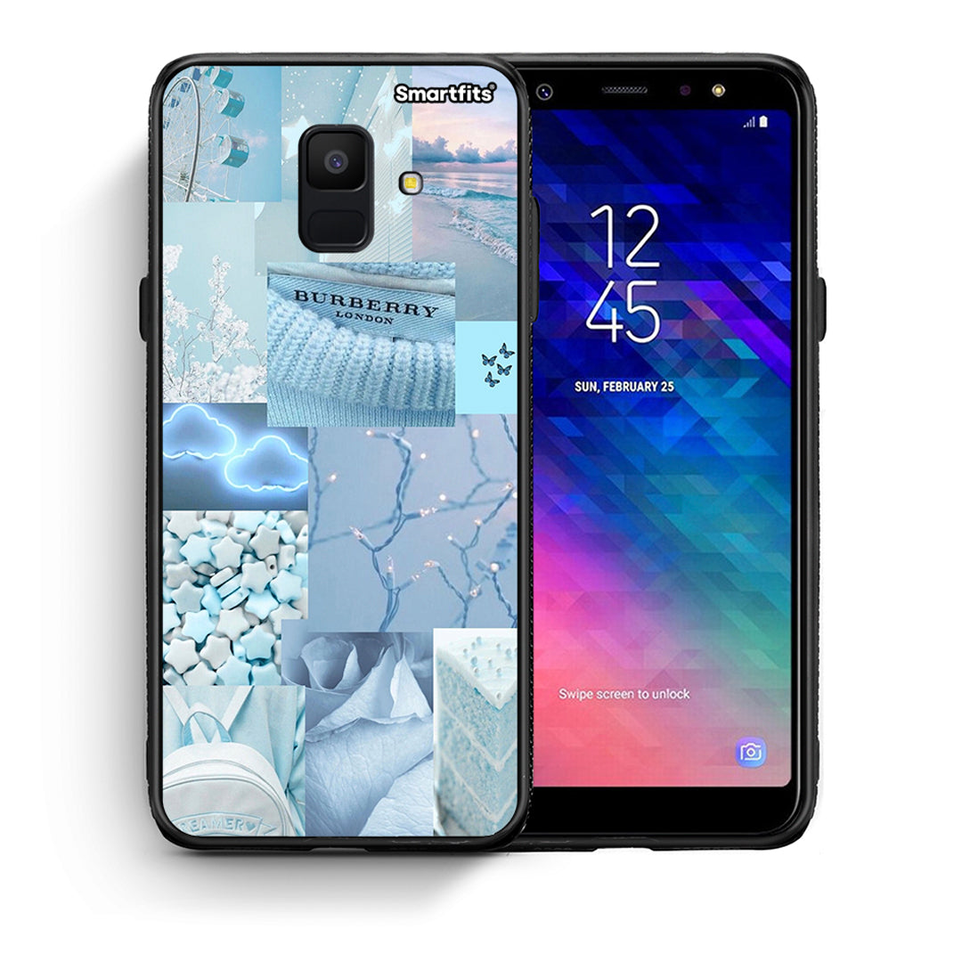 Θήκη Samsung A6 2018 Ciel Aesthetic Collage από τη Smartfits με σχέδιο στο πίσω μέρος και μαύρο περίβλημα | Samsung A6 2018 Ciel Aesthetic Collage case with colorful back and black bezels