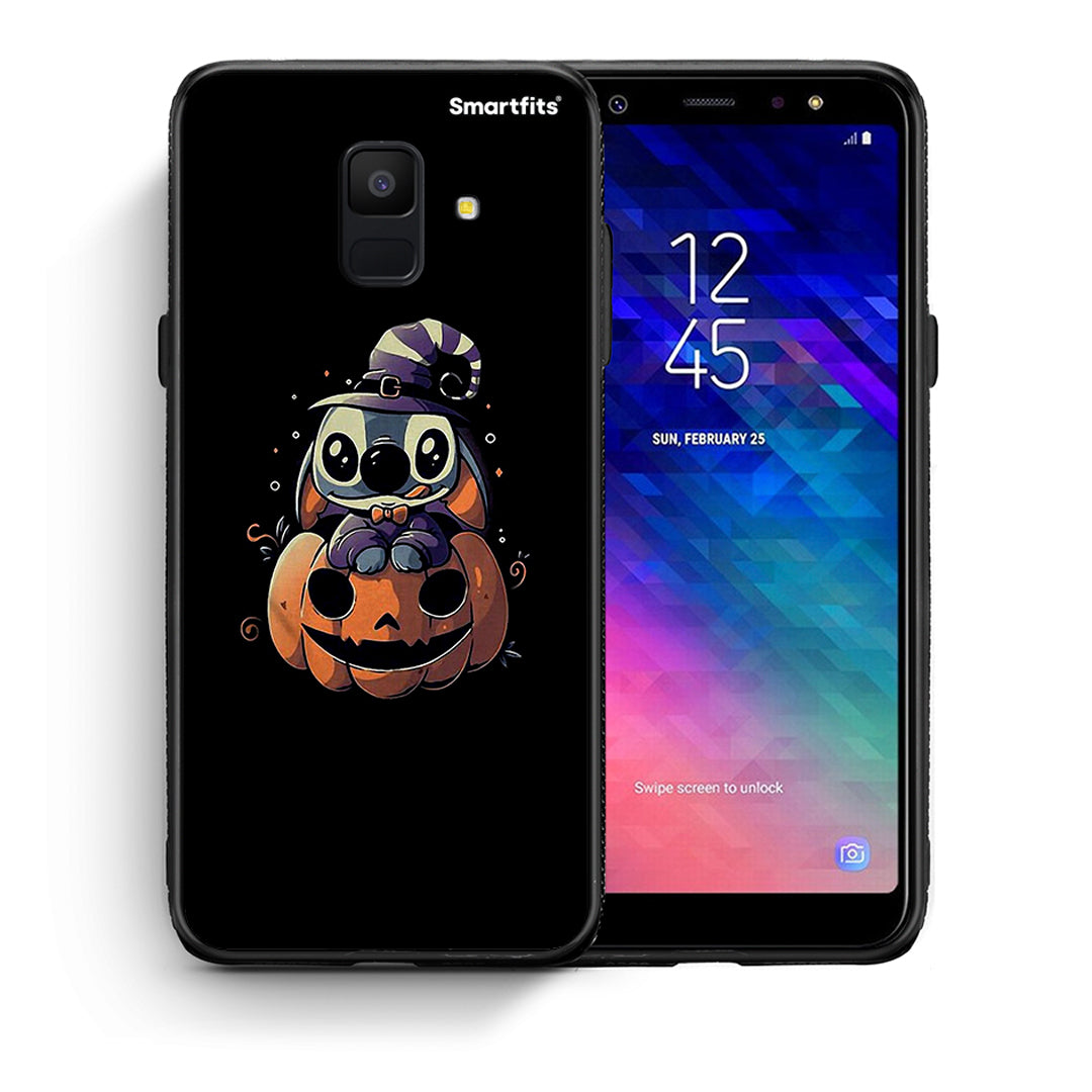 Θήκη Samsung A6 2018 Halloween Stitch από τη Smartfits με σχέδιο στο πίσω μέρος και μαύρο περίβλημα | Samsung A6 2018 Halloween Stitch case with colorful back and black bezels