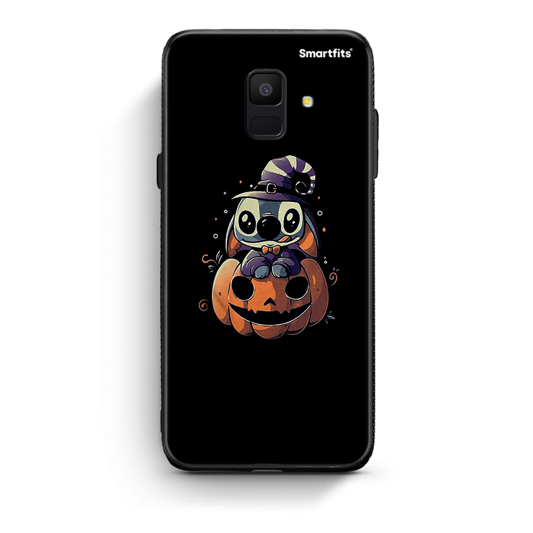 samsung A6 Halloween Stitch θήκη από τη Smartfits με σχέδιο στο πίσω μέρος και μαύρο περίβλημα | Smartphone case with colorful back and black bezels by Smartfits