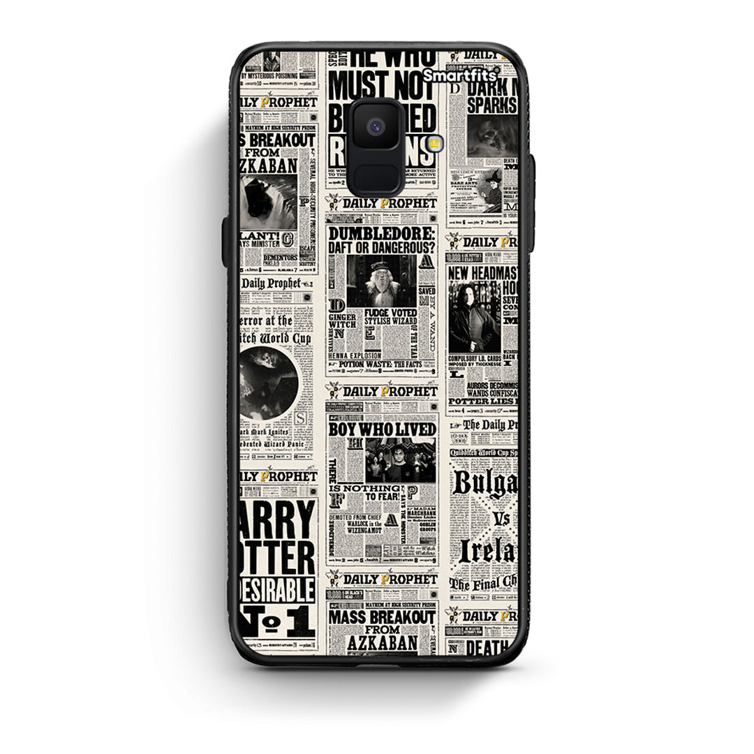 samsung A6 Harry Paper θήκη από τη Smartfits με σχέδιο στο πίσω μέρος και μαύρο περίβλημα | Smartphone case with colorful back and black bezels by Smartfits