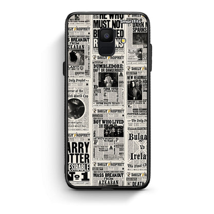 samsung A6 Harry Paper θήκη από τη Smartfits με σχέδιο στο πίσω μέρος και μαύρο περίβλημα | Smartphone case with colorful back and black bezels by Smartfits