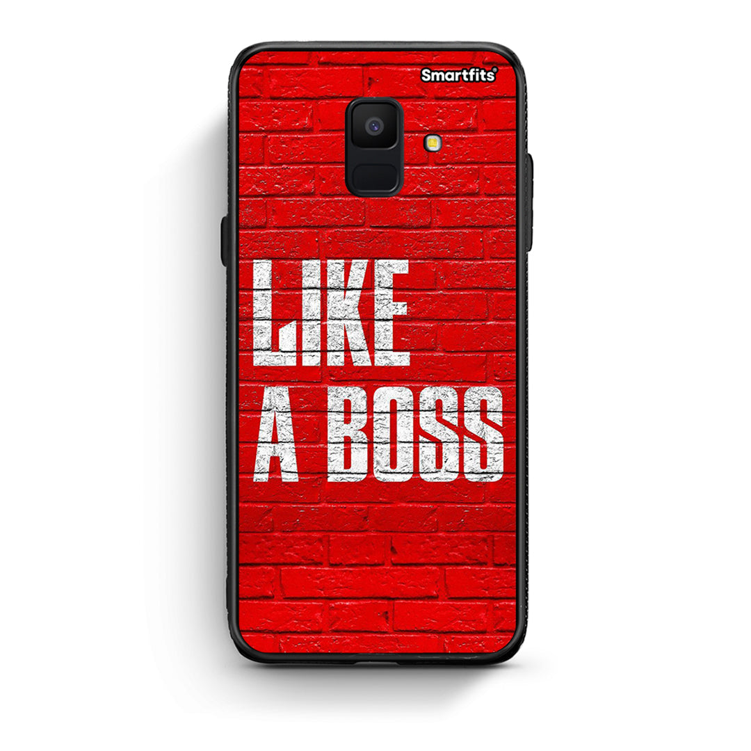 samsung A6 Like A Boss θήκη από τη Smartfits με σχέδιο στο πίσω μέρος και μαύρο περίβλημα | Smartphone case with colorful back and black bezels by Smartfits