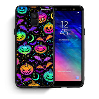 Thumbnail for Θήκη Samsung A6 2018 Neon Halloween από τη Smartfits με σχέδιο στο πίσω μέρος και μαύρο περίβλημα | Samsung A6 2018 Neon Halloween case with colorful back and black bezels