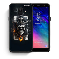 Thumbnail for Θήκη Samsung A6 2018 Skull King Ace από τη Smartfits με σχέδιο στο πίσω μέρος και μαύρο περίβλημα | Samsung A6 2018 Skull King Ace case with colorful back and black bezels