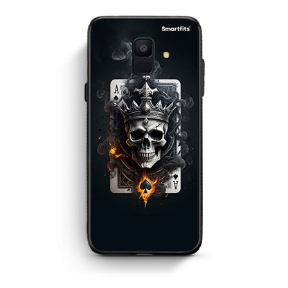 samsung A6 Skull King Ace θήκη από τη Smartfits με σχέδιο στο πίσω μέρος και μαύρο περίβλημα | Smartphone case with colorful back and black bezels by Smartfits