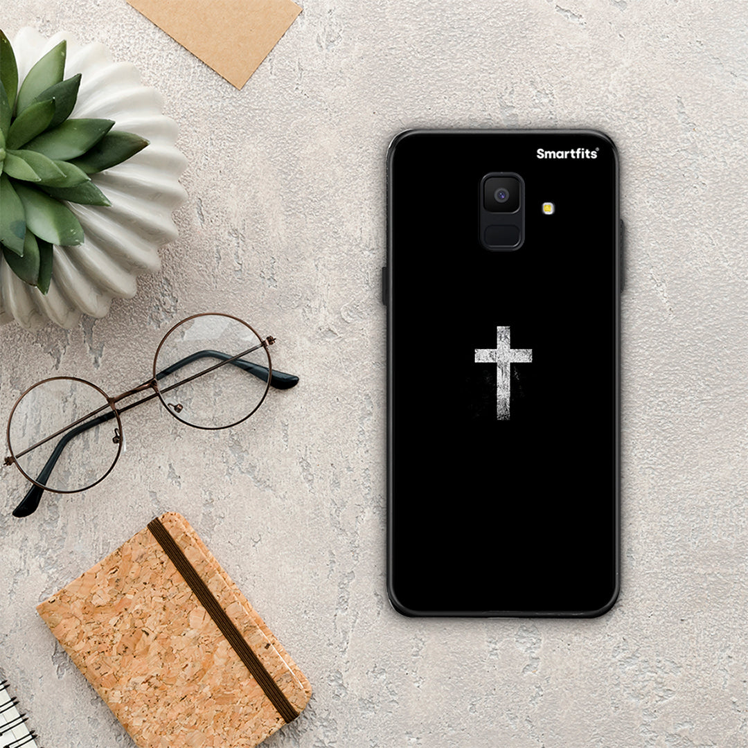 White Cross - Samsung Galaxy A6 2018 θήκη