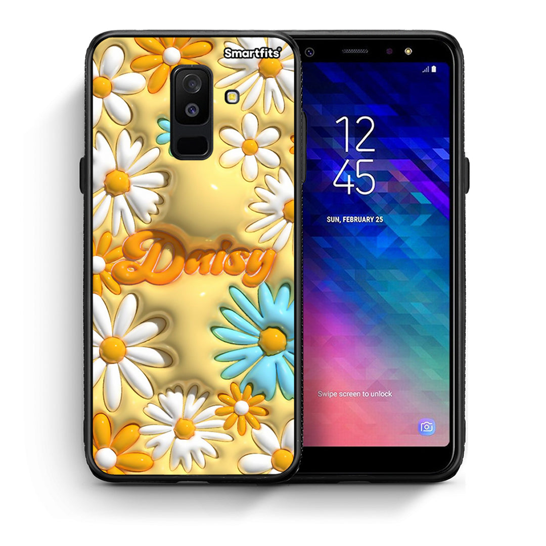 Θήκη Samsung A6+ 2018 Bubble Daisies από τη Smartfits με σχέδιο στο πίσω μέρος και μαύρο περίβλημα | Samsung A6+ 2018 Bubble Daisies case with colorful back and black bezels