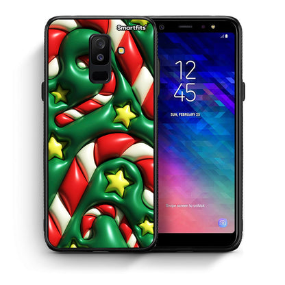 Θήκη Samsung A6+ 2018 Christmas Bubbles από τη Smartfits με σχέδιο στο πίσω μέρος και μαύρο περίβλημα | Samsung A6+ 2018 Christmas Bubbles case with colorful back and black bezels