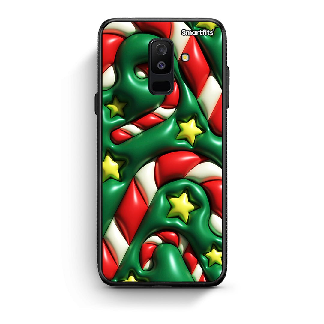 samsung A6 Plus Christmas Bubbles θήκη από τη Smartfits με σχέδιο στο πίσω μέρος και μαύρο περίβλημα | Smartphone case with colorful back and black bezels by Smartfits