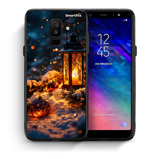 Θήκη Samsung A6+ 2018 Christmas Ornaments από τη Smartfits με σχέδιο στο πίσω μέρος και μαύρο περίβλημα | Samsung A6+ 2018 Christmas Ornaments case with colorful back and black bezels
