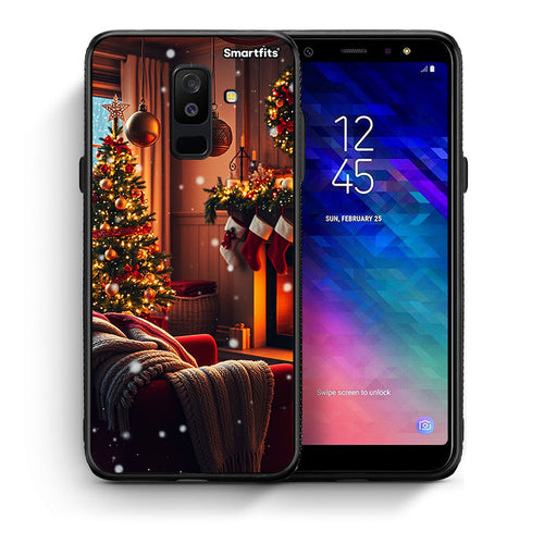 Θήκη Samsung A6+ 2018 Home For Christmas από τη Smartfits με σχέδιο στο πίσω μέρος και μαύρο περίβλημα | Samsung A6+ 2018 Home For Christmas case with colorful back and black bezels