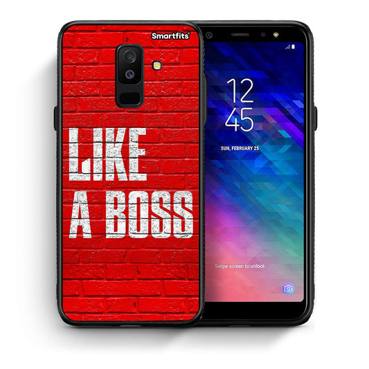 Θήκη Samsung A6+ 2018 Like A Boss από τη Smartfits με σχέδιο στο πίσω μέρος και μαύρο περίβλημα | Samsung A6+ 2018 Like A Boss case with colorful back and black bezels