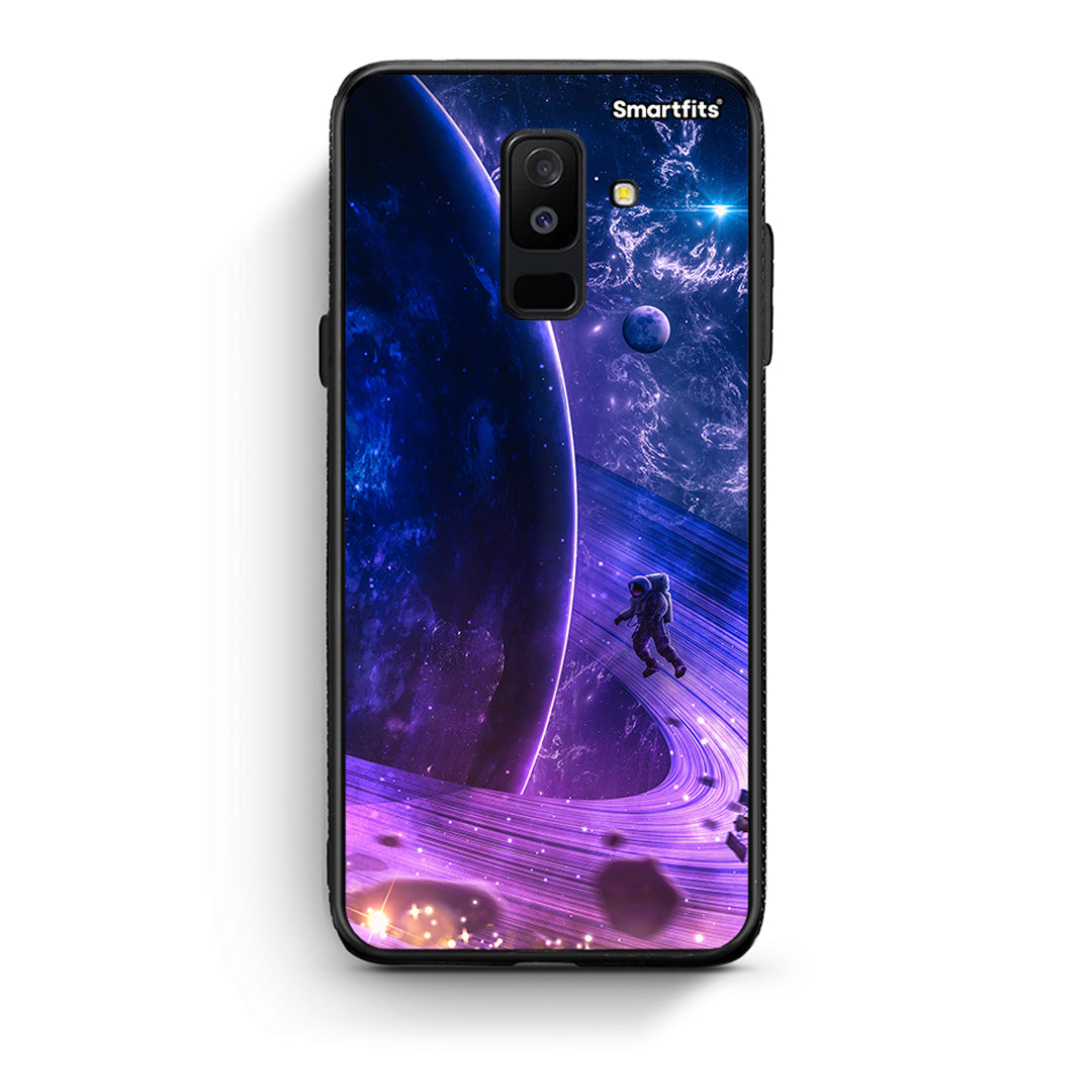 samsung A6 Plus Lost Astronaut θήκη από τη Smartfits με σχέδιο στο πίσω μέρος και μαύρο περίβλημα | Smartphone case with colorful back and black bezels by Smartfits