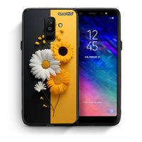 Thumbnail for Θήκη Samsung A6+ 2018 Yellow Daisies από τη Smartfits με σχέδιο στο πίσω μέρος και μαύρο περίβλημα | Samsung A6+ 2018 Yellow Daisies case with colorful back and black bezels