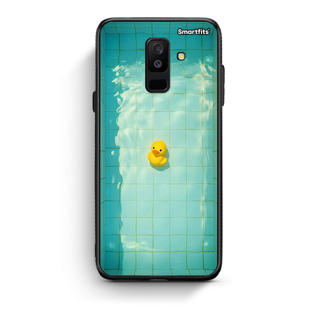 samsung A6 Plus Yellow Duck θήκη από τη Smartfits με σχέδιο στο πίσω μέρος και μαύρο περίβλημα | Smartphone case with colorful back and black bezels by Smartfits