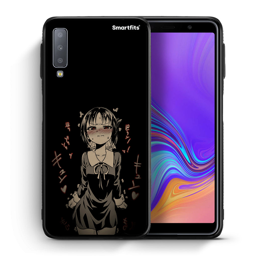 Θήκη Samsung A7 2018 Anime Girl από τη Smartfits με σχέδιο στο πίσω μέρος και μαύρο περίβλημα | Samsung A7 2018 Anime Girl case with colorful back and black bezels