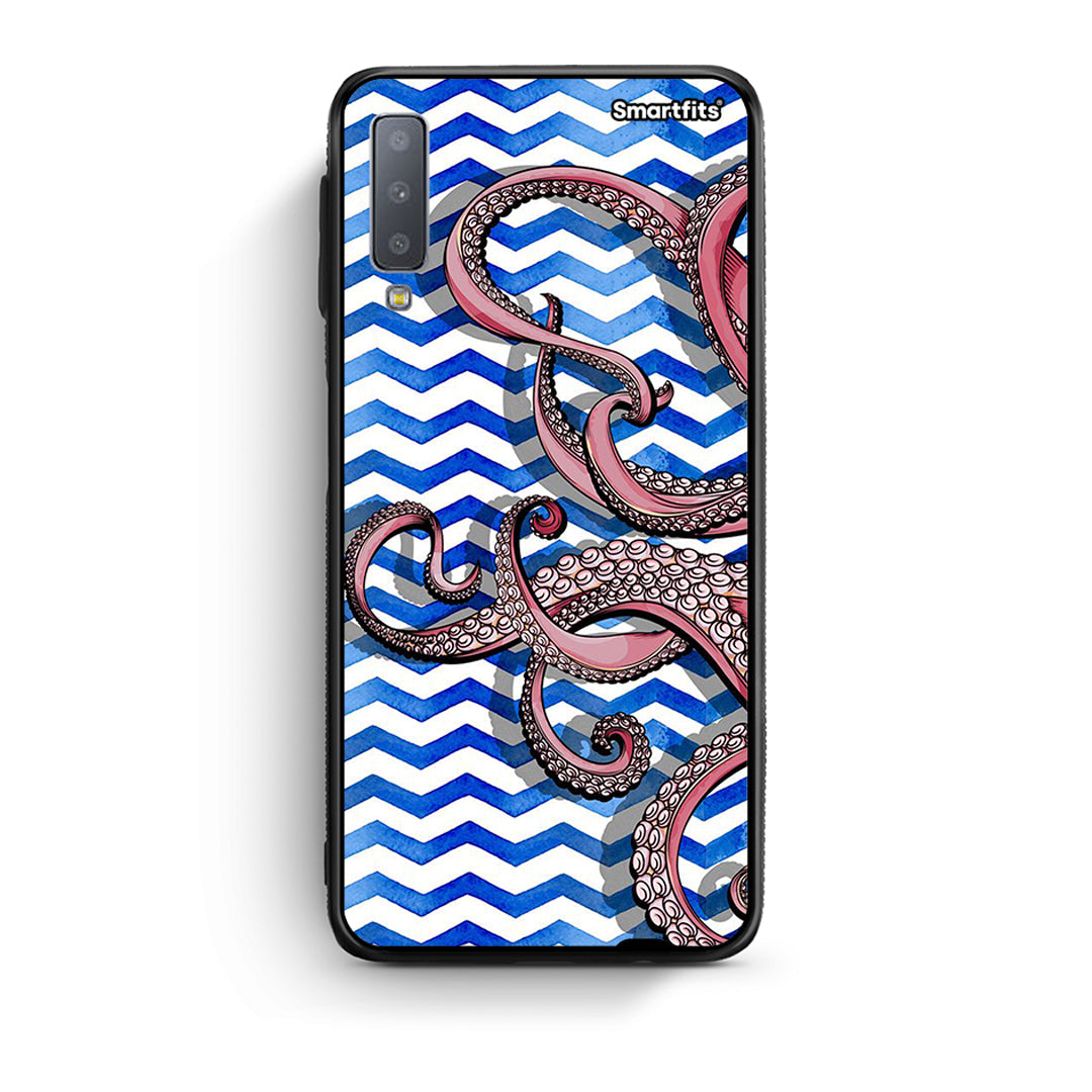 samsung A7 Chevron Devilfish θήκη από τη Smartfits με σχέδιο στο πίσω μέρος και μαύρο περίβλημα | Smartphone case with colorful back and black bezels by Smartfits