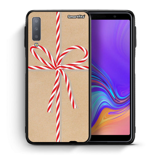 Θήκη Samsung A7 2018 Christmas Gift από τη Smartfits με σχέδιο στο πίσω μέρος και μαύρο περίβλημα | Samsung A7 2018 Christmas Gift case with colorful back and black bezels