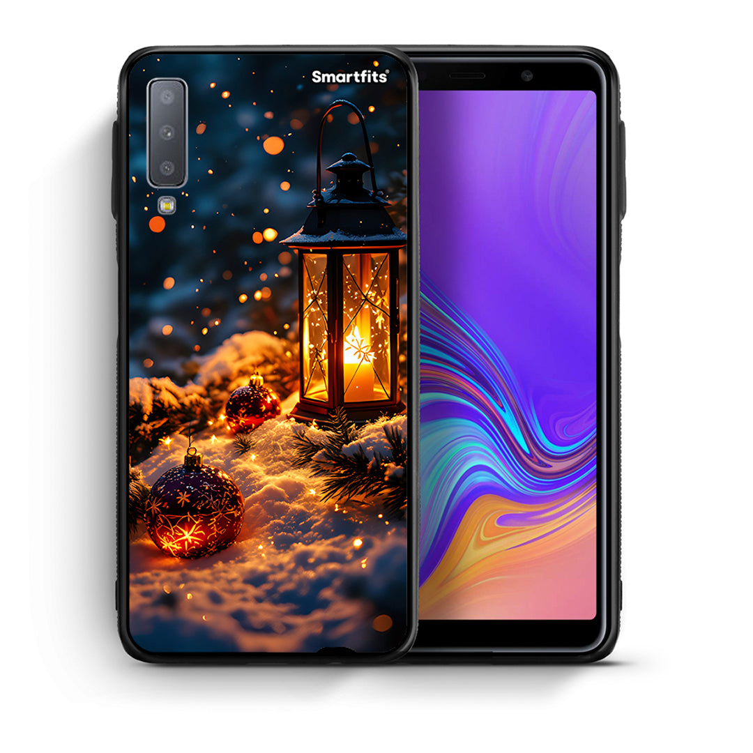 Θήκη Samsung A7 2018 Christmas Ornaments από τη Smartfits με σχέδιο στο πίσω μέρος και μαύρο περίβλημα | Samsung A7 2018 Christmas Ornaments case with colorful back and black bezels