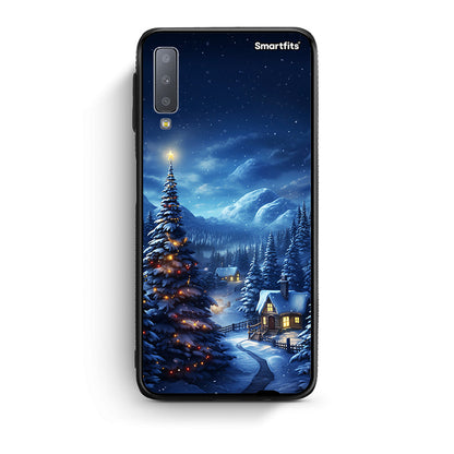 samsung A7 Christmas Scenery θήκη από τη Smartfits με σχέδιο στο πίσω μέρος και μαύρο περίβλημα | Smartphone case with colorful back and black bezels by Smartfits