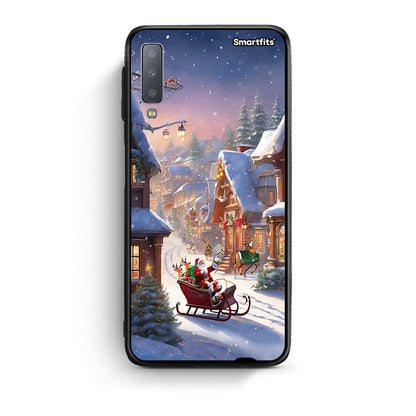 samsung A7 Christmas Snow θήκη από τη Smartfits με σχέδιο στο πίσω μέρος και μαύρο περίβλημα | Smartphone case with colorful back and black bezels by Smartfits