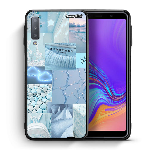 Θήκη Samsung A7 2018 Ciel Aesthetic Collage από τη Smartfits με σχέδιο στο πίσω μέρος και μαύρο περίβλημα | Samsung A7 2018 Ciel Aesthetic Collage case with colorful back and black bezels