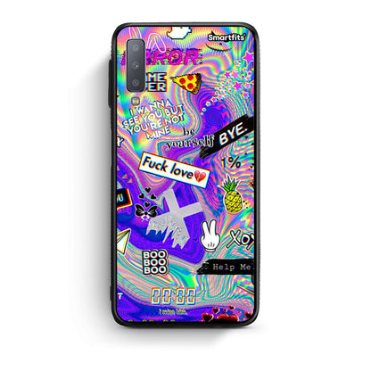 samsung A7 Game Over θήκη από τη Smartfits με σχέδιο στο πίσω μέρος και μαύρο περίβλημα | Smartphone case with colorful back and black bezels by Smartfits