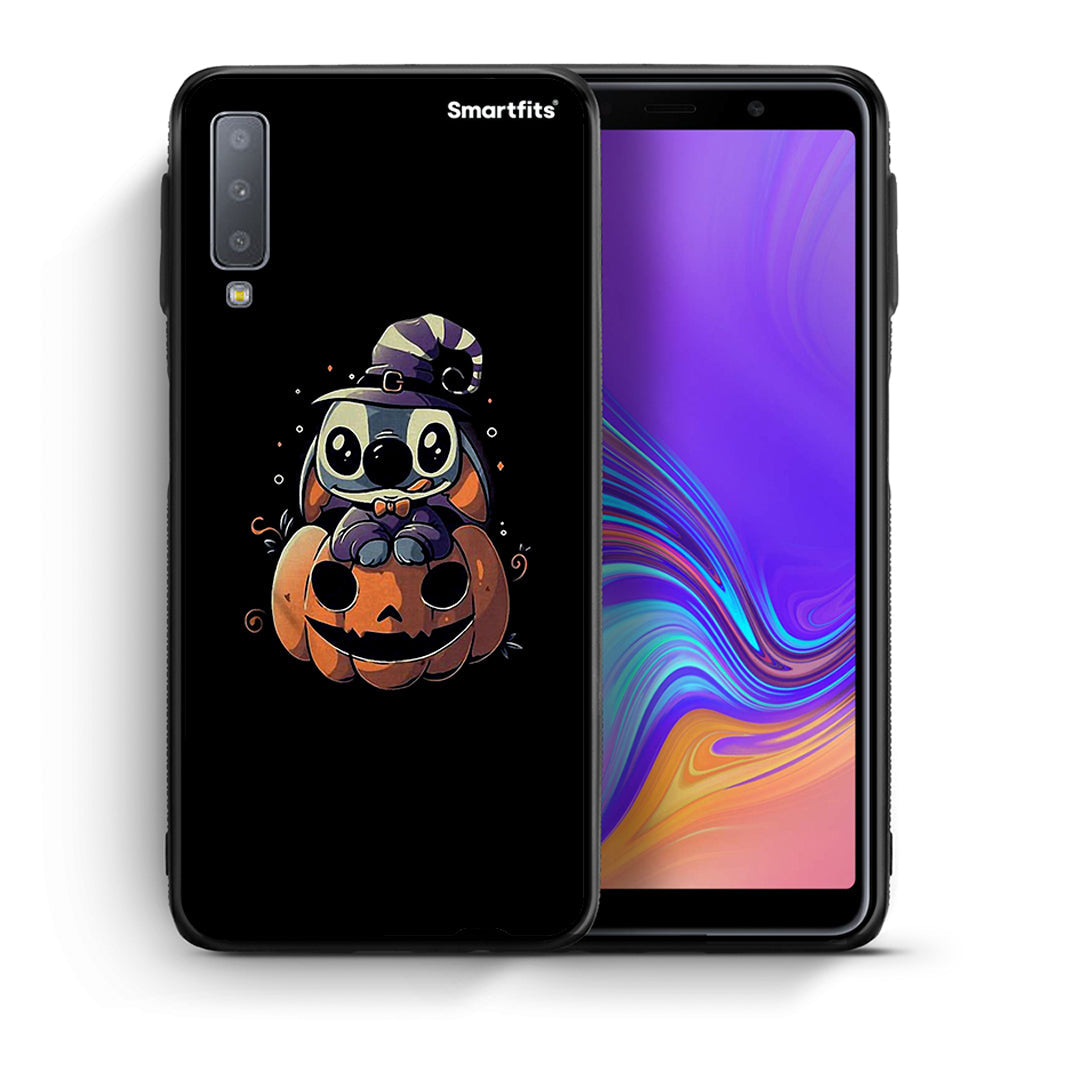 Θήκη Samsung A7 2018 Halloween Stitch από τη Smartfits με σχέδιο στο πίσω μέρος και μαύρο περίβλημα | Samsung A7 2018 Halloween Stitch case with colorful back and black bezels
