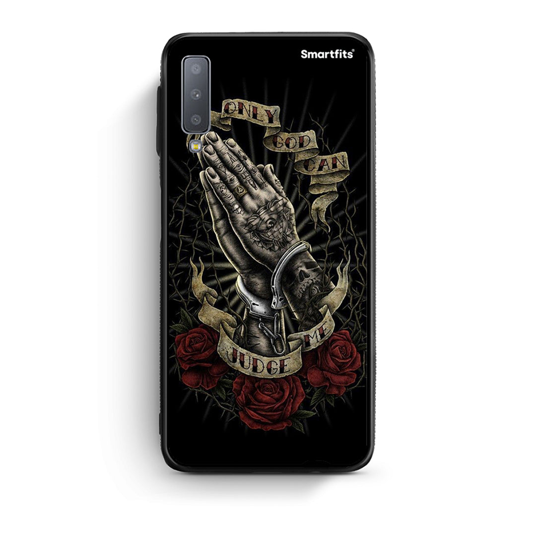 samsung A7 Judge By God θήκη από τη Smartfits με σχέδιο στο πίσω μέρος και μαύρο περίβλημα | Smartphone case with colorful back and black bezels by Smartfits