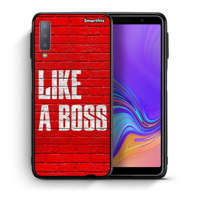 Θήκη Samsung A7 2018 Like A Boss από τη Smartfits με σχέδιο στο πίσω μέρος και μαύρο περίβλημα | Samsung A7 2018 Like A Boss case with colorful back and black bezels
