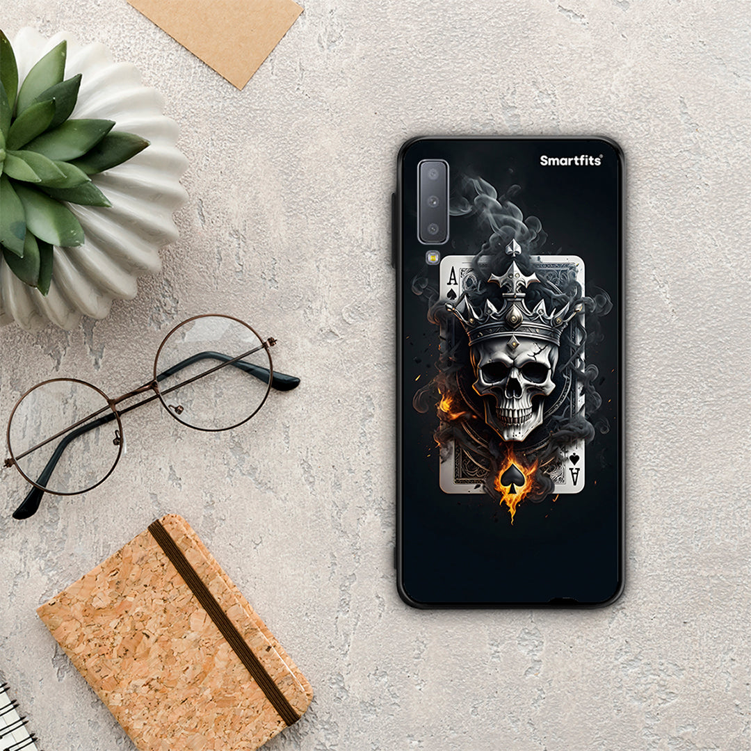 Skull King Ace - Samsung Galaxy A7 2018 θήκη