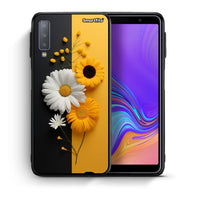 Thumbnail for Θήκη Samsung A7 2018 Yellow Daisies από τη Smartfits με σχέδιο στο πίσω μέρος και μαύρο περίβλημα | Samsung A7 2018 Yellow Daisies case with colorful back and black bezels