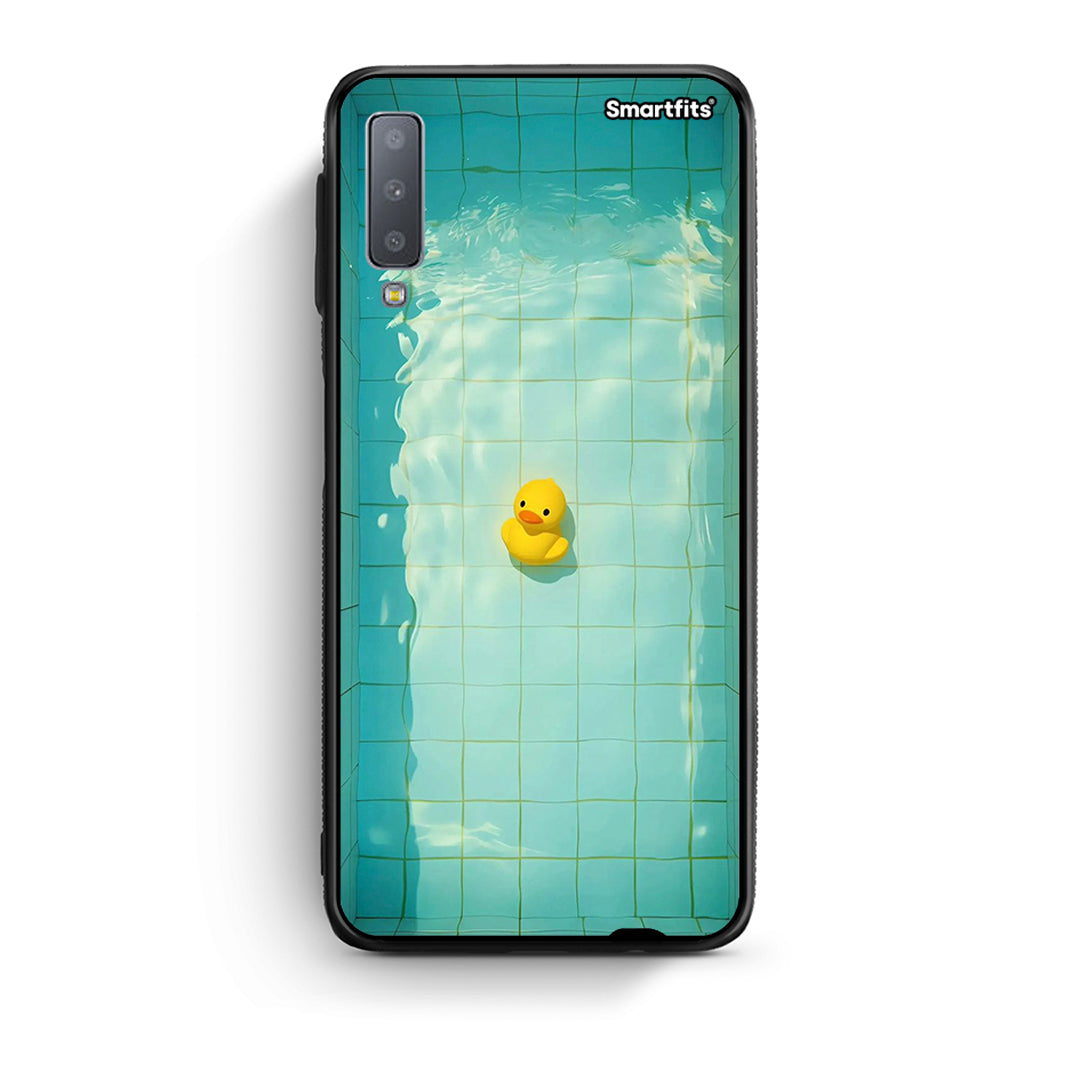 samsung A7 Yellow Duck θήκη από τη Smartfits με σχέδιο στο πίσω μέρος και μαύρο περίβλημα | Smartphone case with colorful back and black bezels by Smartfits