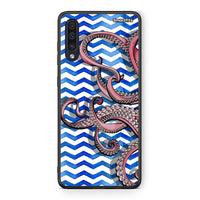 Thumbnail for Samsung A70 Chevron Devilfish θήκη από τη Smartfits με σχέδιο στο πίσω μέρος και μαύρο περίβλημα | Smartphone case with colorful back and black bezels by Smartfits