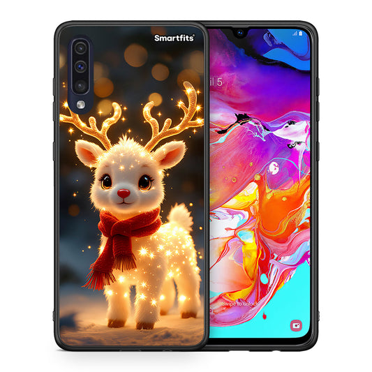 Θήκη Samsung A70 Christmas Cutie από τη Smartfits με σχέδιο στο πίσω μέρος και μαύρο περίβλημα | Samsung A70 Christmas Cutie case with colorful back and black bezels
