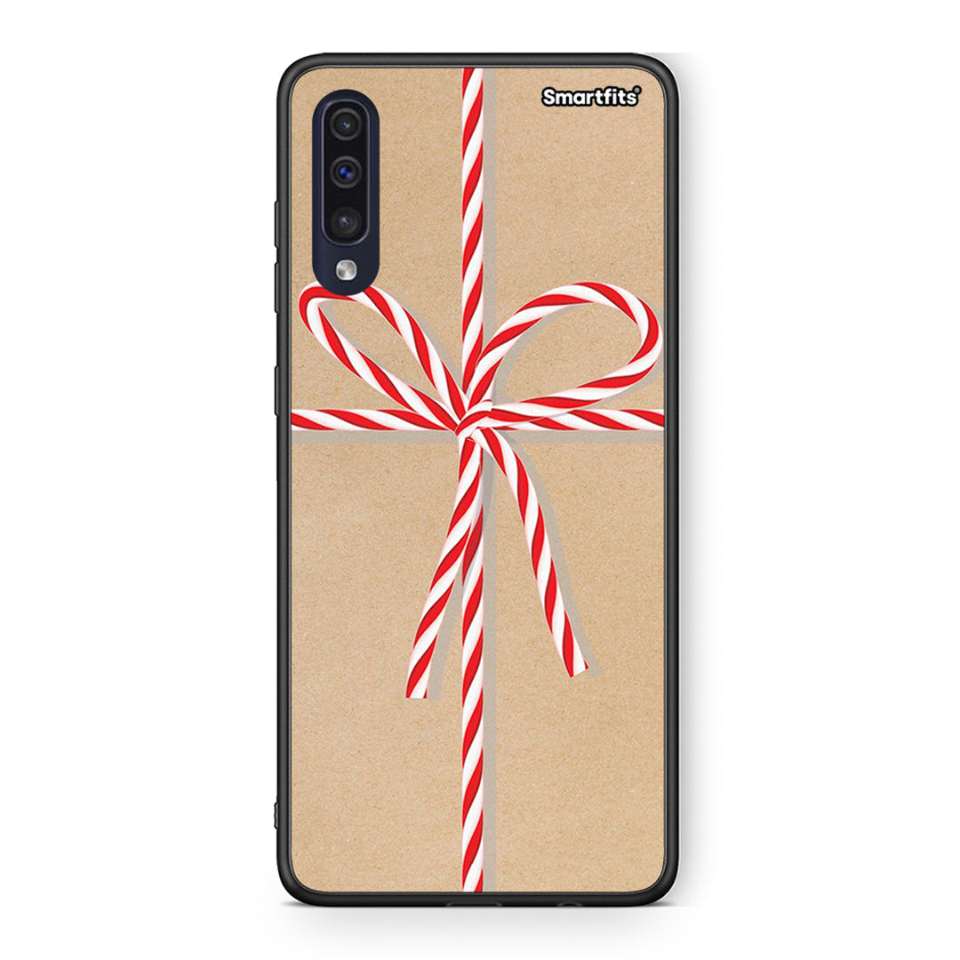 Samsung A70 Christmas Gift θήκη από τη Smartfits με σχέδιο στο πίσω μέρος και μαύρο περίβλημα | Smartphone case with colorful back and black bezels by Smartfits