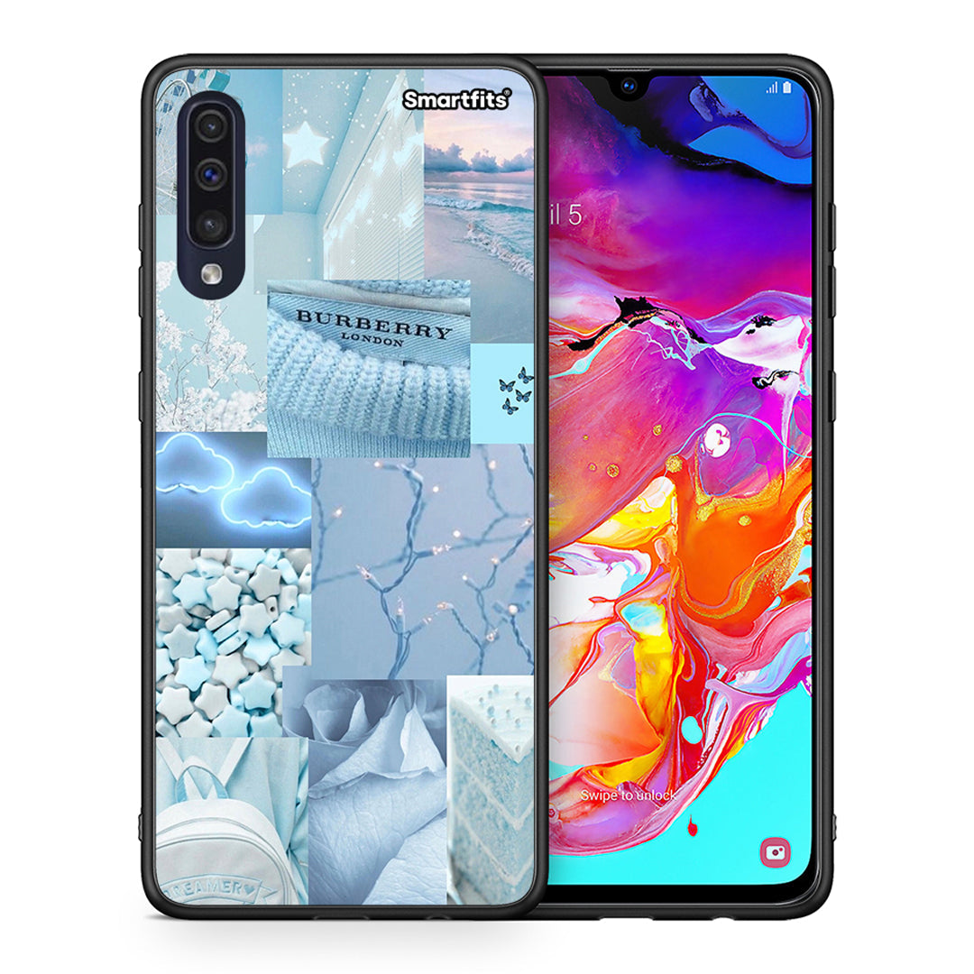 Θήκη Samsung A70 Ciel Aesthetic Collage από τη Smartfits με σχέδιο στο πίσω μέρος και μαύρο περίβλημα | Samsung A70 Ciel Aesthetic Collage case with colorful back and black bezels