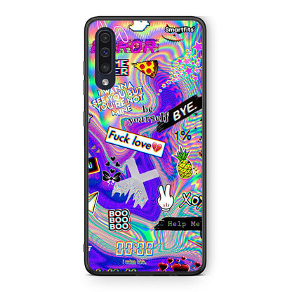 Samsung A70 Game Over θήκη από τη Smartfits με σχέδιο στο πίσω μέρος και μαύρο περίβλημα | Smartphone case with colorful back and black bezels by Smartfits