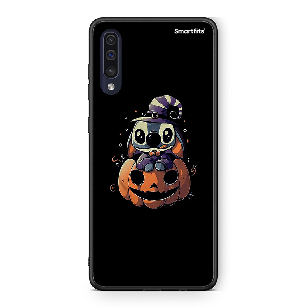 Samsung A70 Halloween Stitch θήκη από τη Smartfits με σχέδιο στο πίσω μέρος και μαύρο περίβλημα | Smartphone case with colorful back and black bezels by Smartfits