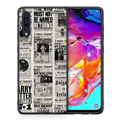 Θήκη Samsung A70 Harry Paper από τη Smartfits με σχέδιο στο πίσω μέρος και μαύρο περίβλημα | Samsung A70 Harry Paper case with colorful back and black bezels