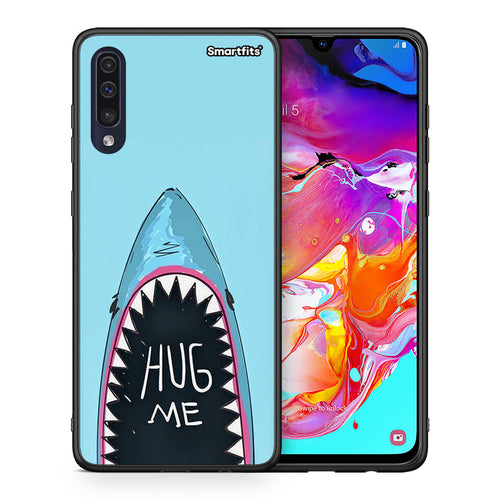 Θήκη Samsung A70 Hug Me από τη Smartfits με σχέδιο στο πίσω μέρος και μαύρο περίβλημα | Samsung A70 Hug Me case with colorful back and black bezels