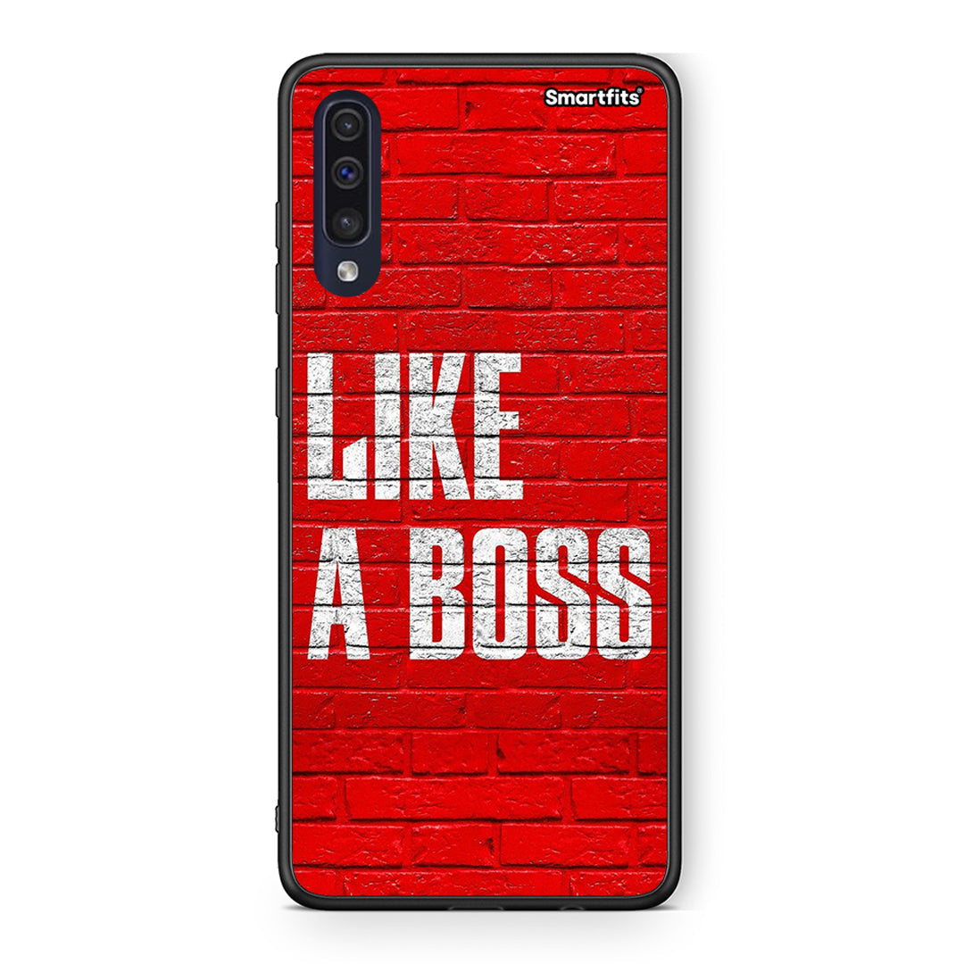 Samsung A70 Like A Boss θήκη από τη Smartfits με σχέδιο στο πίσω μέρος και μαύρο περίβλημα | Smartphone case with colorful back and black bezels by Smartfits