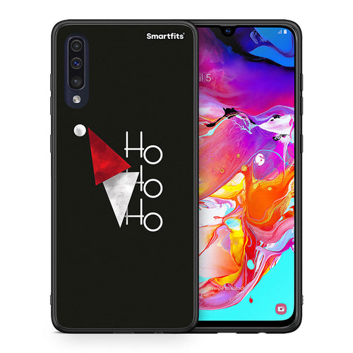 Θήκη Samsung A70 Minimal Christmas από τη Smartfits με σχέδιο στο πίσω μέρος και μαύρο περίβλημα | Samsung A70 Minimal Christmas case with colorful back and black bezels