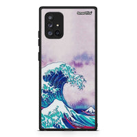 Thumbnail for Samsung Galaxy A71 5G Blue Waves θήκη από τη Smartfits με σχέδιο στο πίσω μέρος και μαύρο περίβλημα | Smartphone case with colorful back and black bezels by Smartfits