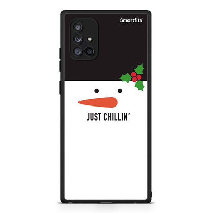 Samsung Galaxy A71 5G Christmas Chillin θήκη από τη Smartfits με σχέδιο στο πίσω μέρος και μαύρο περίβλημα | Smartphone case with colorful back and black bezels by Smartfits