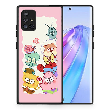 Θήκη Samsung Galaxy A71 5G Cute Companion από τη Smartfits με σχέδιο στο πίσω μέρος και μαύρο περίβλημα | Samsung Galaxy A71 5G Cute Companion case with colorful back and black bezels