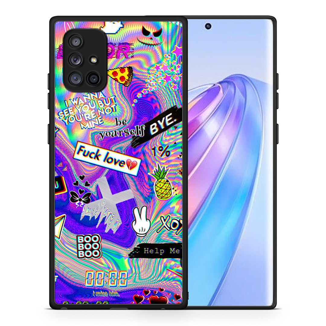 Θήκη Samsung Galaxy A71 5G Game Over από τη Smartfits με σχέδιο στο πίσω μέρος και μαύρο περίβλημα | Samsung Galaxy A71 5G Game Over case with colorful back and black bezels