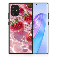 Thumbnail for Θήκη Samsung Galaxy A71 5G Juicy Strawberries από τη Smartfits με σχέδιο στο πίσω μέρος και μαύρο περίβλημα | Samsung Galaxy A71 5G Juicy Strawberries case with colorful back and black bezels