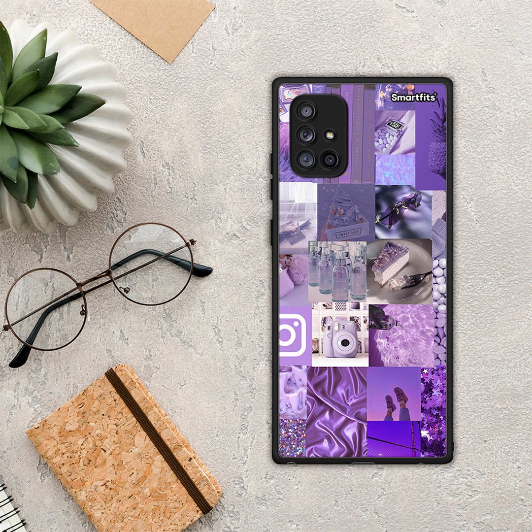 Purple Aesthetic Collage - Samsung Galaxy A71 5G θήκη