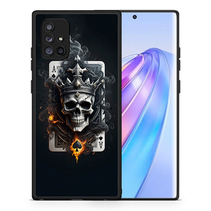 Θήκη Samsung Galaxy A71 5G Skull King Ace από τη Smartfits με σχέδιο στο πίσω μέρος και μαύρο περίβλημα | Samsung Galaxy A71 5G Skull King Ace case with colorful back and black bezels